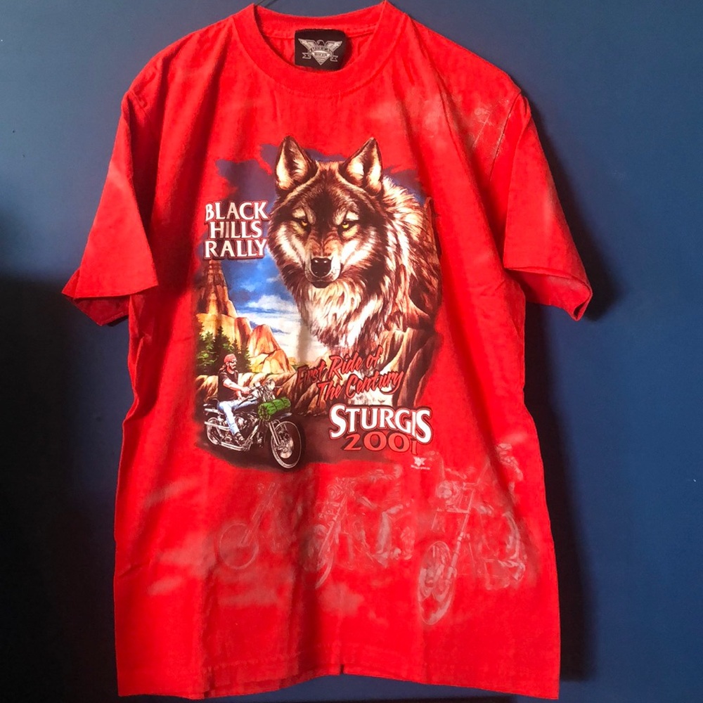 Vintage 2001 STURGIS Black Hills Rally “First Rode of the Century” T-Shirt